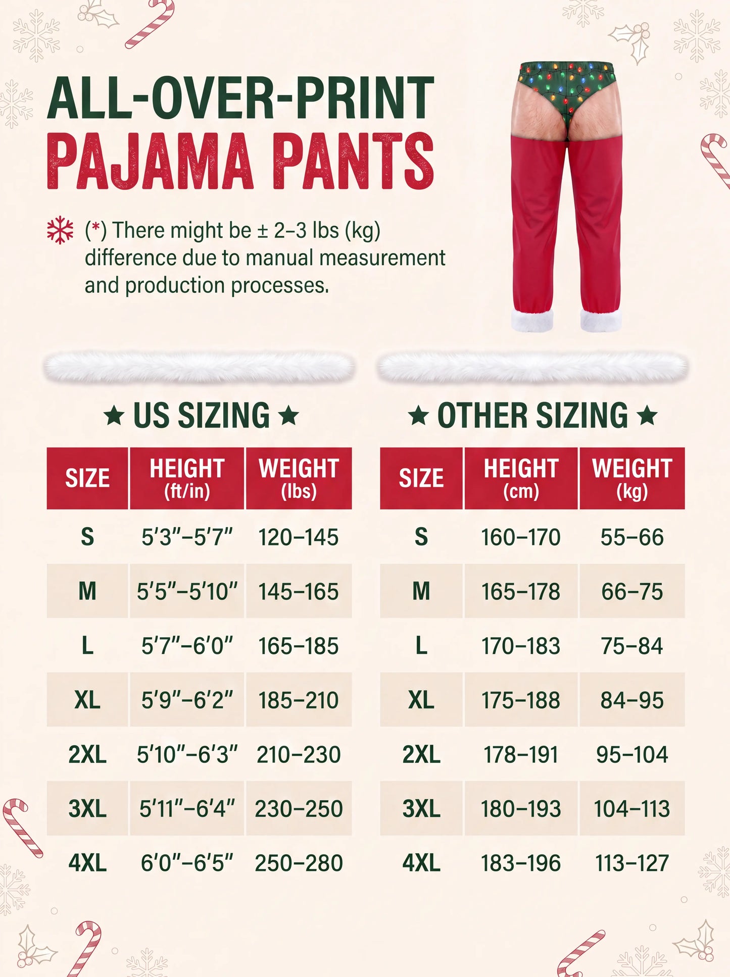 CheekyClaus™ - Conjunto de pijama de Papá Noel